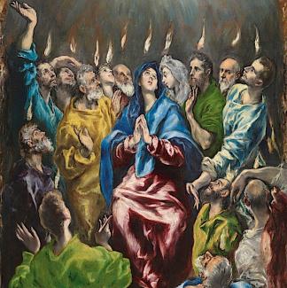 El Greco - Pentecost (detail)